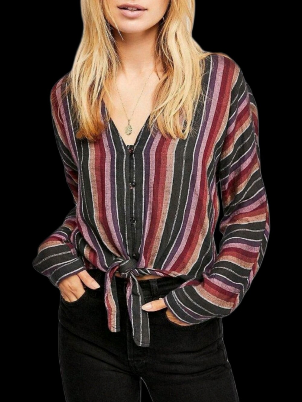 RAILS Sloan Boho Tie-Front Top